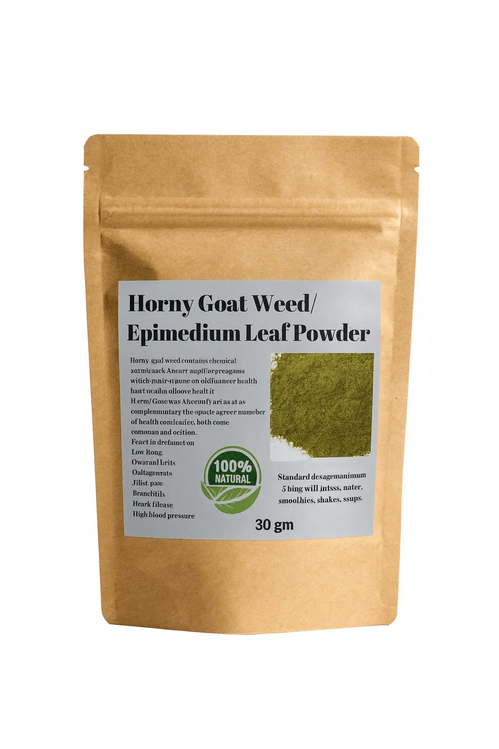 Epimedium sagittatum Horny Goat Weed Leaf Powder - RoyalLuxsLLC