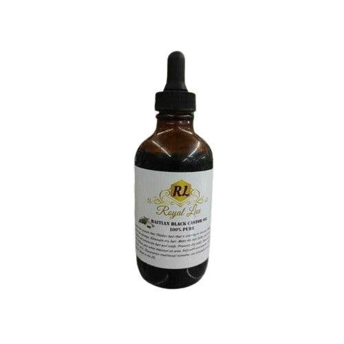 Haitian Black Castor Oil 100% Pure 4oz bottle for hair growth and scalp rejuvenation.