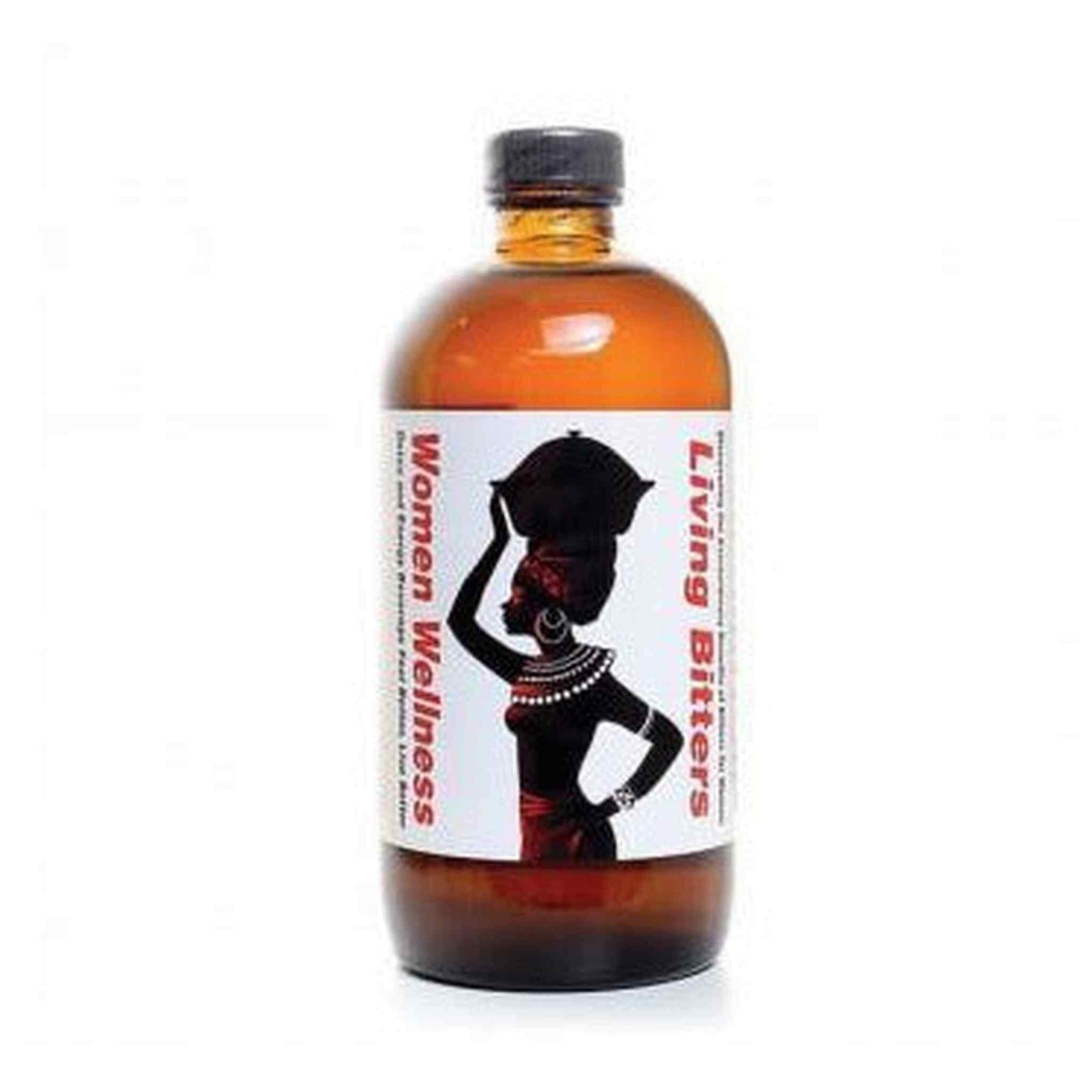 Women Wellness Living Bitters 16 oz bottle, promoting women's vitality and balance in health.