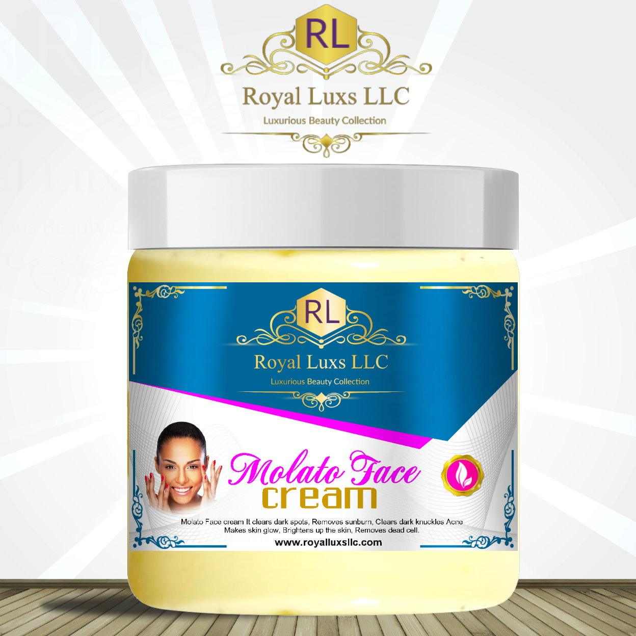 Molato Cream by Royal Luxs LLC for radiant skin, targeting dark spots and sunburn relief.