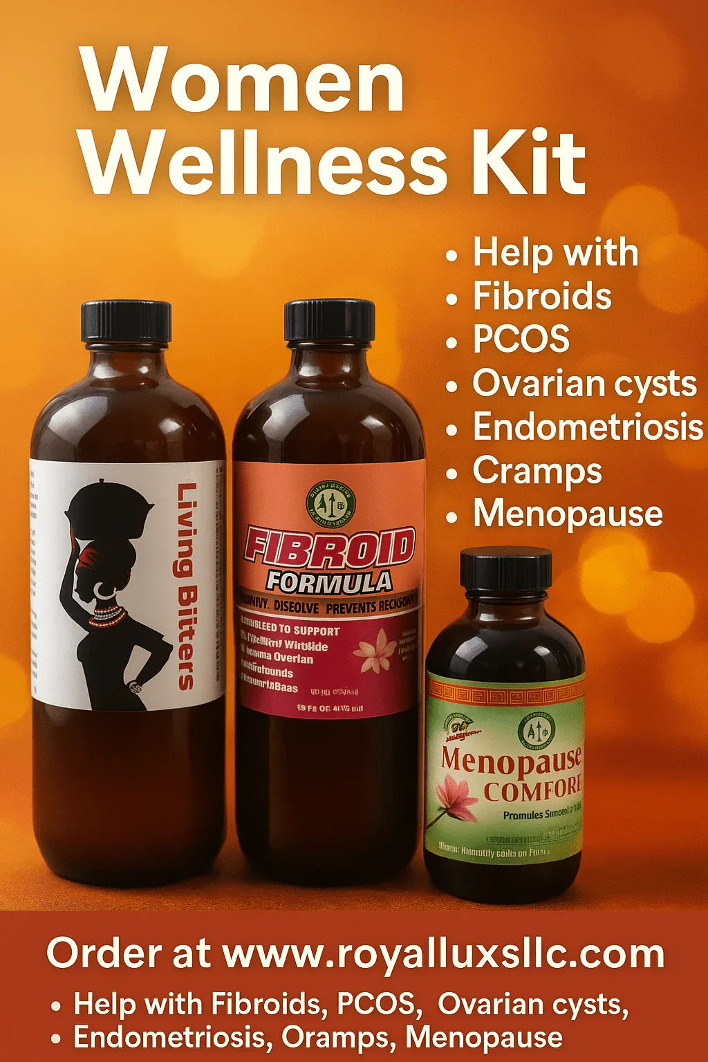 Women’s Herbal Wellness Kit – 3-Piece Plant-Based Support System - RoyalLuxsLLC